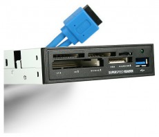 Axagon CRI-S3 USB 3.0 SD/microSD/MS/CF/XD Belső kártyaolvasó Memória kártya / Pendrive - Kártya olvasó - 395346