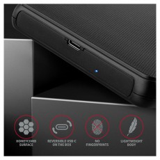 Axagon EE25-SLC USB 3.2 Fekete csavar nélküli külső HDD/SSD ház Egyéb - Nem forgalmazzuk ! - 395354