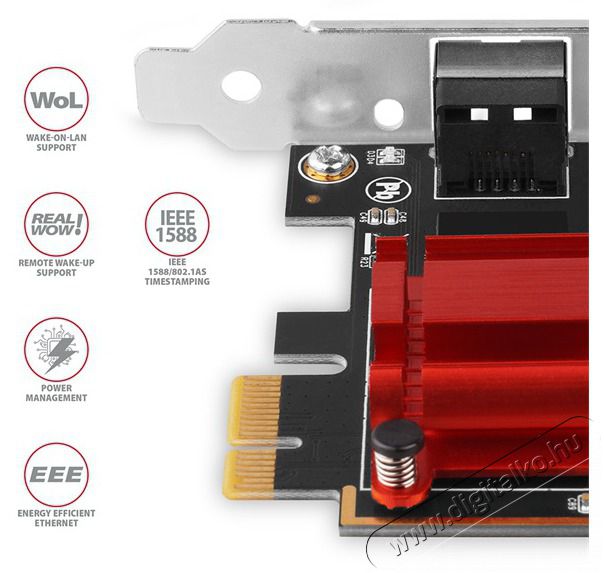 Axagon PCEE-G25 Gigabit Ethernet 1 s&aacute;vos PCI-Express k&aacute;rtya Iroda &eacute;s sz&aacute;m&iacute;t&aacute;stechnika - H&aacute;l&oacute;zat - H&aacute;l&oacute;zati kieg&eacute;sz&iacute;tő - 395342