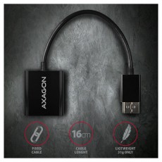 Axagon RVD-VGN Displayport - VGA Adapter Tv kiegészítők - Kábel / csatlakozó - Csatlakozó / elosztó / átalakító - 395418