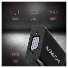 Axagon RVH-VGAN HDMI - VGA + Audio out adapter Tv kiegészítők - Kábel / csatlakozó - Csatlakozó / elosztó / átalakító - 395421