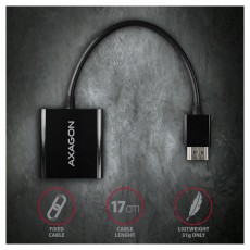 Axagon RVH-VGAN HDMI - VGA + Audio out adapter Tv kiegészítők - Kábel / csatlakozó - Csatlakozó / elosztó / átalakító - 395421