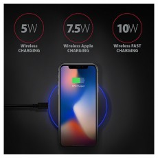 Axagon WDC-P10T Vezeték nélküli vékony QI töltő Mobil / Kommunikáció / Smart - Powerbank / Külső akkumulátor és töltő - 394104