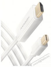 Axagon RVDM-HI14C2W Mini Displayport - HDMI 1.4 fehér kábel Tv kiegészítők - Kábel / csatlakozó - Mini DisplayPort kábel - 392494