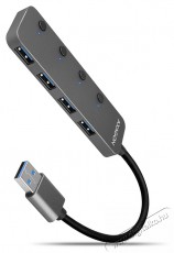 Axagon HUE-MSA 4 portos USB3.0 switch HUB Iroda &eacute;s sz&aacute;m&iacute;t&aacute;stechnika - Notebook kieg&eacute;sz&iacute;tő - USB hub / eloszt&oacute; - 391678