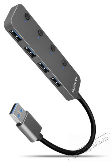 Axagon HUE-MSA 4 portos USB3.0 switch HUB Iroda &eacute;s sz&aacute;m&iacute;t&aacute;stechnika - Notebook kieg&eacute;sz&iacute;tő - USB hub / eloszt&oacute; - 391678