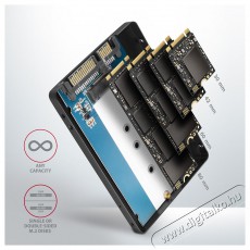 Axagon RSS-M2B M.2 SSD merevlemez - fekete Iroda és számítástechnika - Adattároló / merevlemez - Külső SSD - 391312