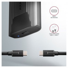 Axagon EEM2-GTS USB-C 3.2 Gen 2 - NVMe M.2 fekete ház Iroda és számítástechnika - Adattároló / merevlemez - Külső HDD - 404717