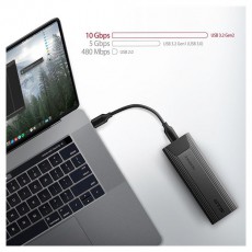 Axagon EEM2-GTS USB-C 3.2 Gen 2 - NVMe M.2 fekete ház Iroda és számítástechnika - Adattároló / merevlemez - Külső HDD - 404717