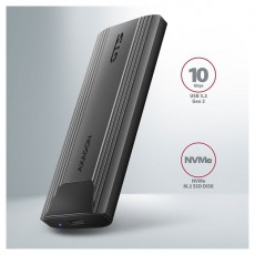 Axagon EEM2-GTSA USB-C 3.2 Gen 2 - NVMe M.2 fekete ház Iroda és számítástechnika - Adattároló / merevlemez - Külső HDD - 404718