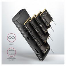 Axagon EEM2-GTSA USB-C 3.2 Gen 2 - NVMe M.2 fekete ház Iroda és számítástechnika - Adattároló / merevlemez - Külső HDD - 404718