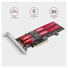 Axagon PCEM2-ND PCI-Express - NVME+M-key/dataswitch/SP/LP M.2 adapter Iroda és számítástechnika - Adattároló / merevlemez - Kiegészítő - 404719