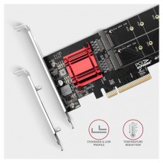Axagon PCEM2-ND PCI-Express - NVME+M-key/dataswitch/SP/LP M.2 adapter Iroda és számítástechnika - Adattároló / merevlemez - Kiegészítő - 404719