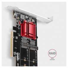 Axagon PCEM2-ND PCI-Express - NVME+M-key/dataswitch/SP/LP M.2 adapter Iroda és számítástechnika - Adattároló / merevlemez - Kiegészítő - 404719