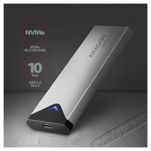 Axagon EEM2-UG2 USB-C 3.2 NVME M2 fekete ház Iroda és számítástechnika - Adattároló / merevlemez - Kiegészítő - 412815