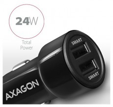 Axagon PWC-5V5 2.4A + 2.4A fekete autós töltő Autóhifi / Autó felszerelés - Autós töltő / szivargyújtó adapter - 412851
