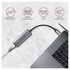 Axagon ADE-25RC Type-C USB 3.2 - Gigabit Ethernet adapter Iroda &eacute;s sz&aacute;m&iacute;t&aacute;stechnika - Sz&aacute;m&iacute;t&oacute;g&eacute;p tartoz&eacute;k - H&aacute;l&oacute;zati k&aacute;bel - 441835