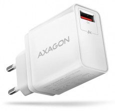 Axagon ACU-QC19W 1xUSB QC 3.0 19W fehér hálózati gyorstöltő adapter Akkuk és töltők - Li-ion akkumulátor és töltő (gyári) - Töltő / hálózati adapter - 456660