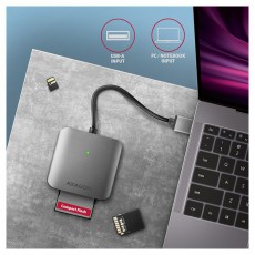 Axagon CRE-S3 USB-A 3.2 SD/microSD/CF k&uuml;lső k&aacute;rtyaolvas&oacute; Mem&oacute;ria k&aacute;rtya / Pendrive - K&aacute;rtya olvas&oacute; - 453165