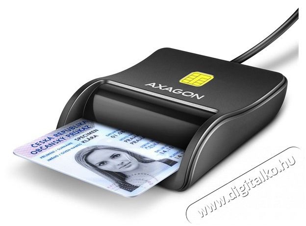 Axagon CRE-SM3N USB Smart card FlatReader okos k&aacute;rtyaolvas&oacute; Mem&oacute;ria k&aacute;rtya / Pendrive - K&aacute;rtya olvas&oacute; - 459129