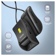 Axagon CRE-SM3SD USB Smart card & SD/microSD/SIM card FlatReader okos k&aacute;rtyaolvas&oacute; Iroda &eacute;s sz&aacute;m&iacute;t&aacute;stechnika - Egy&eacute;b sz&aacute;m&iacute;t&aacute;stechnikai term&eacute;k - 459130