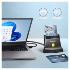 Axagon CRE-SM4N USB Smart card StandReader okos kártyaolvasó Memória kártya / Pendrive - Kártya olvasó - 459131