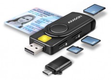 Axagon CRE-SMP2A USB Smart card & SD/microSD/SIM card PocketReader összecsukható okos kártyaolvasó Iroda és számítástechnika - Egyéb számítástechnikai termék - 459256