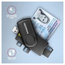 Axagon CRE-SMP2A USB Smart card & SD/microSD/SIM card PocketReader összecsukható okos kártyaolvasó Iroda és számítástechnika - Egyéb számítástechnikai termék - 459256