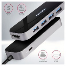 Axagon HMC-6H4A SuperSpeed USB-C COMBO 6in1 hub Iroda és számítástechnika - Egyéb számítástechnikai termék - 459259