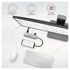 Axagon HMC-HCR3A SuperSpeed USB-C COMBO 5in1 HUB Iroda és számítástechnika - Számítógép tartozék - USB kábel - 458801
