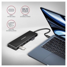 Axagon HUE-F7C SuperSpeed USB-C FLAT CHARGING hub Iroda és számítástechnika - Egyéb számítástechnikai termék - 459258