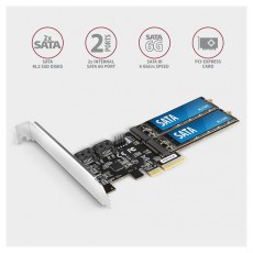 Axagon PCES-SA4M2 2db belső SATAIII portos + 2db SATA M.2 foglalat PCI-Express kártya Iroda és számítástechnika - Egyéb számítástechnikai termék - 458798