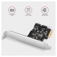 Axagon PCES-SA4X4 4db belső SATAIII portos PCI-Express kártya Iroda és számítástechnika - Egyéb számítástechnikai termék - 458806