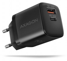 Axagon ACU-PQ30 USB-C + QC3.0 30W fekete fali töltő Akkuk és töltők - Li-ion akkumulátor és töltő (gyári) - Töltő / hálózati adapter - 462225