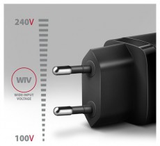 Axagon ACU-PQ30 USB-C + QC3.0 30W fekete fali töltő Akkuk és töltők - Li-ion akkumulátor és töltő (gyári) - Töltő / hálózati adapter - 462225