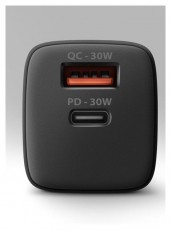 Axagon ACU-PQ30 USB-C + QC3.0 30W fekete fali töltő Akkuk és töltők - Li-ion akkumulátor és töltő (gyári) - Töltő / hálózati adapter - 462225
