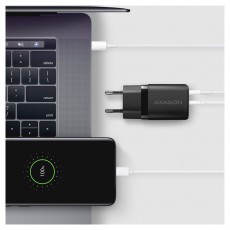 Axagon ACU-PQ30 USB-C + QC3.0 30W fekete fali töltő Akkuk és töltők - Li-ion akkumulátor és töltő (gyári) - Töltő / hálózati adapter - 462225