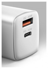 Axagon ACU-PQ30W USB-C + QC3.0 30W fehér fali töltő Akkuk és töltők - Li-ion akkumulátor és töltő (gyári) - Töltő / hálózati adapter - 462226