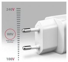 Axagon ACU-PQ30W USB-C + QC3.0 30W fehér fali töltő Akkuk és töltők - Li-ion akkumulátor és töltő (gyári) - Töltő / hálózati adapter - 462226