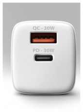 Axagon ACU-PQ30W USB-C + QC3.0 30W fehér fali töltő Akkuk és töltők - Li-ion akkumulátor és töltő (gyári) - Töltő / hálózati adapter - 462226