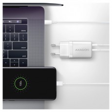 Axagon ACU-PQ30W USB-C + QC3.0 30W fehér fali töltő Akkuk és töltők - Li-ion akkumulátor és töltő (gyári) - Töltő / hálózati adapter - 462226