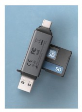 Axagon CRE-DAC Mobil USB 3.2 Gen 1 USB-C + USB-A SD/microSD mini kártyaolvasó Memória kártya / Pendrive - Kártya olvasó - 462227