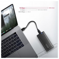 Axagon EEM2-SB2 USB-C 3.2 Gen 2 - M.2 NVMe/SATA fekete csavar nélküli külső SSD ház Iroda és számítástechnika - Adattároló / merevlemez - Külső SSD - 459262
