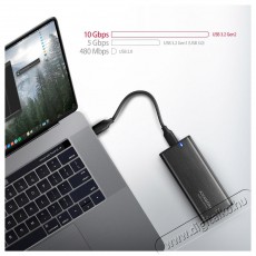 Axagon EEM2-SB2 USB-C 3.2 Gen 2 - M.2 NVMe/SATA fekete csavar nélküli külső SSD ház Egyéb - Nem forgalmazzuk ! - 459262