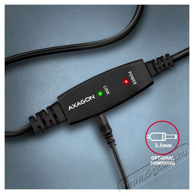 Axagon ADR-220B 20m USB 2.0 A apa - USB B apa akt&iacute;v repeater k&aacute;bel Iroda &eacute;s sz&aacute;m&iacute;t&aacute;stechnika - Sz&aacute;m&iacute;t&oacute;g&eacute;p tartoz&eacute;k - USB k&aacute;bel - 476874