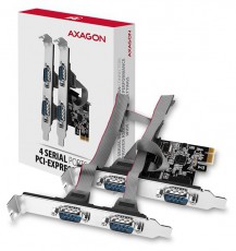 Axagon PCEA-S4N 4 db soros portos 1 sávos PCI-Express kártya Iroda és számítástechnika - Egyéb számítástechnikai termék - 478613
