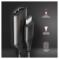 Axagon RVC-HI2M USB-C - HDMI 2.0 adapter Tv kiegészítők - Kábel / csatlakozó - Csatlakozó / elosztó / átalakító - 477466