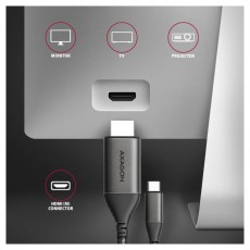 Axagon RVC-HI2MC USB-C - HDMI 2.0 kábel Tv kiegészítők - Kábel / csatlakozó - Hdmi kábel - 477446