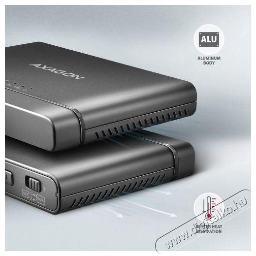 Axagon ADSA-CC USB-C 10Gbps NVMe M.2/SATA 2,5/3,5 HDD/SSD másoló Egyéb - Nem forgalmazzuk ! - 480270