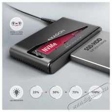Axagon ADSA-CC USB-C 10Gbps NVMe M.2/SATA 2,5/3,5 HDD/SSD másoló Egyéb - Nem forgalmazzuk ! - 480270